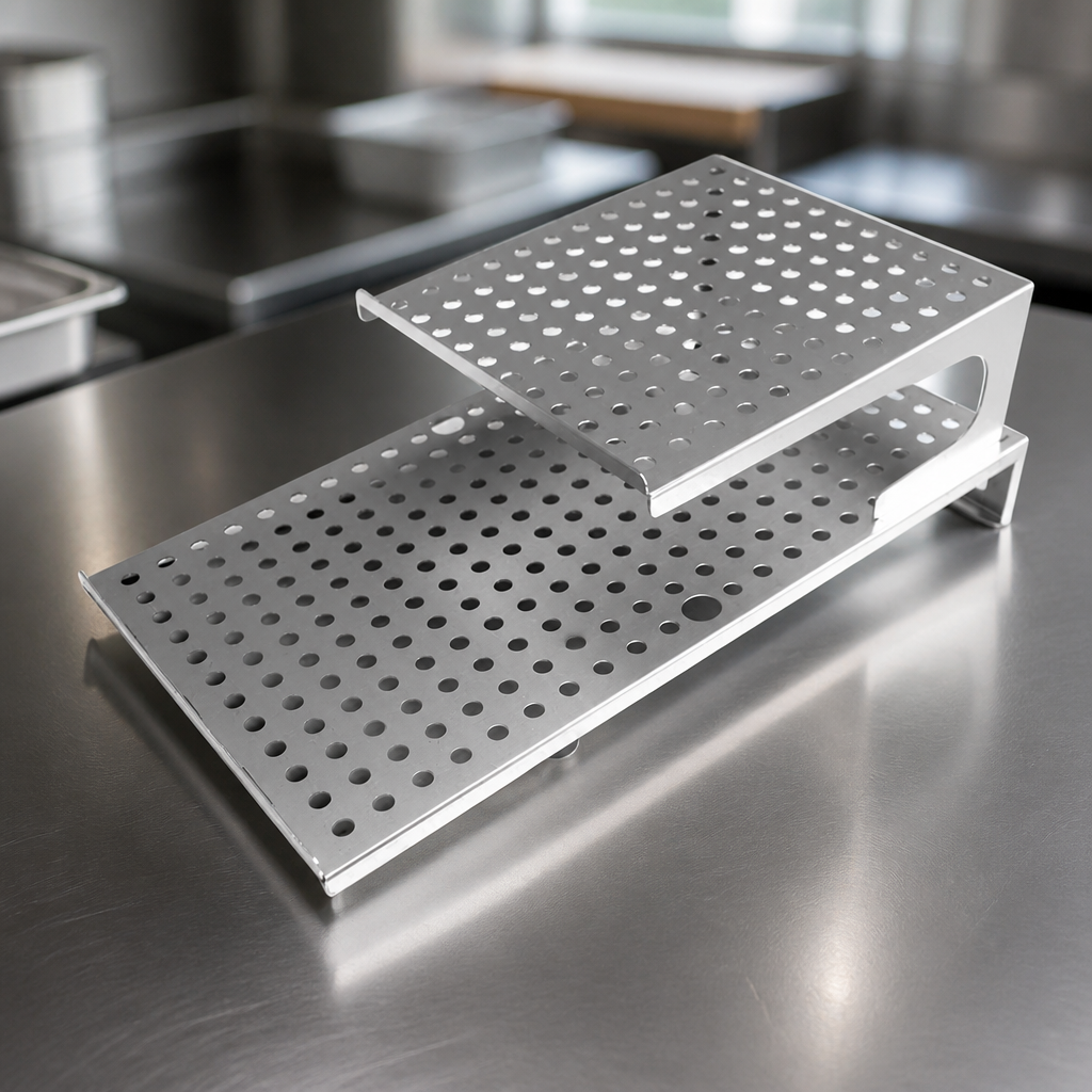 Commercial Sloping Insert with Two-Tier Shelf for Catering Use