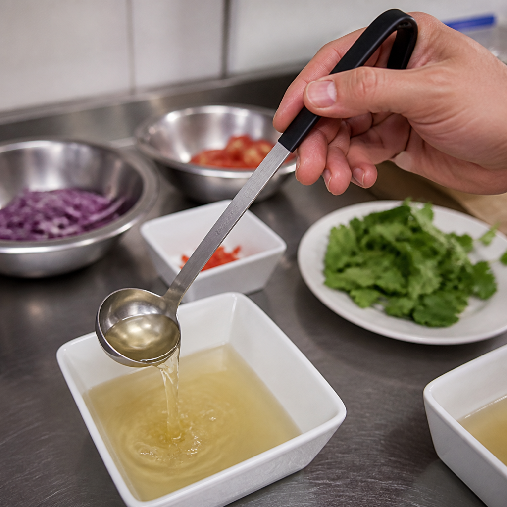 30ml Commercial Heavy Duty Colour Coded Ladle in stainless steel
