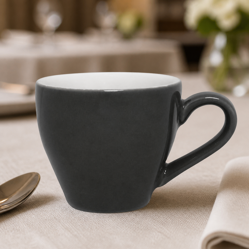 Commercial Charcoal Espresso Cups 100ml 12 Pack