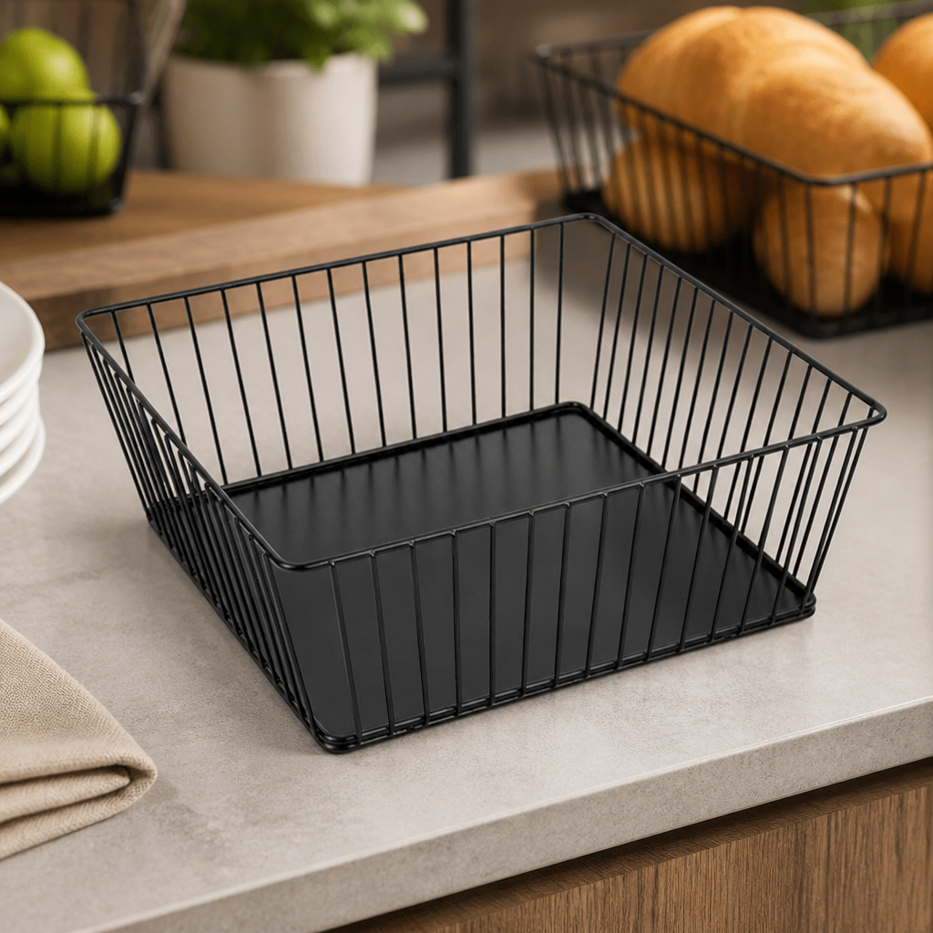 Commercial Wire Food Display Tray Square 280x280x100mm