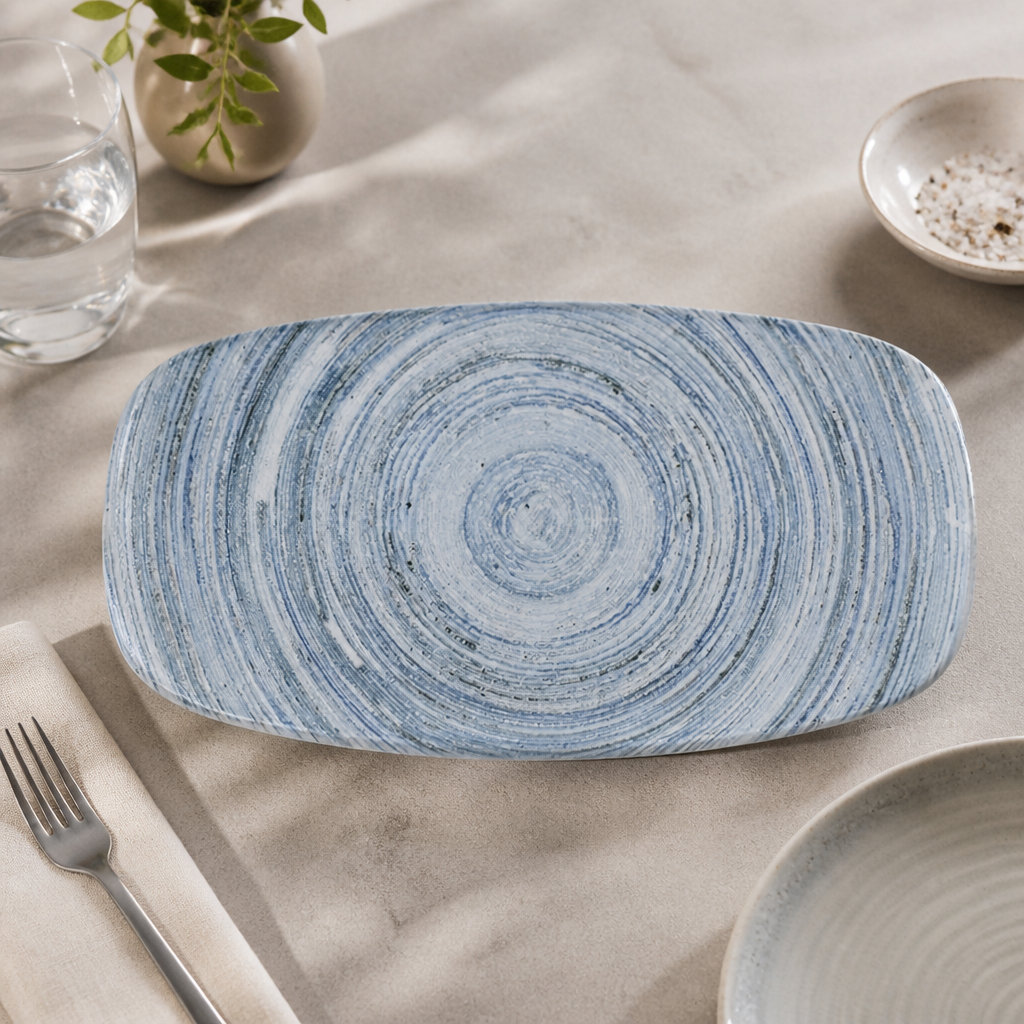 Commercial Oblong Plates 350 x 187mm - 6 Pack