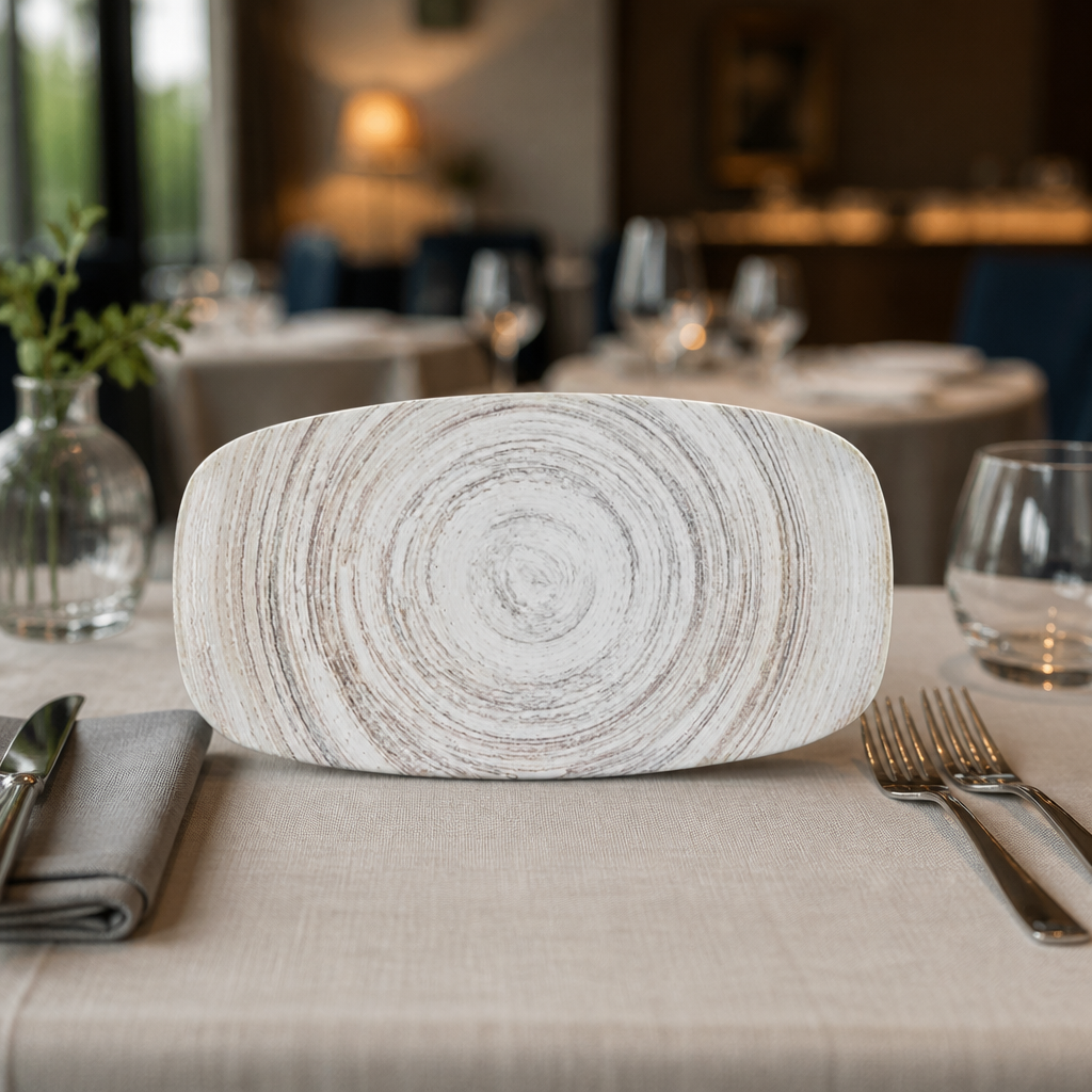 Commercial Chef's Oblong Plates 350 x 187mm - 6 Pack