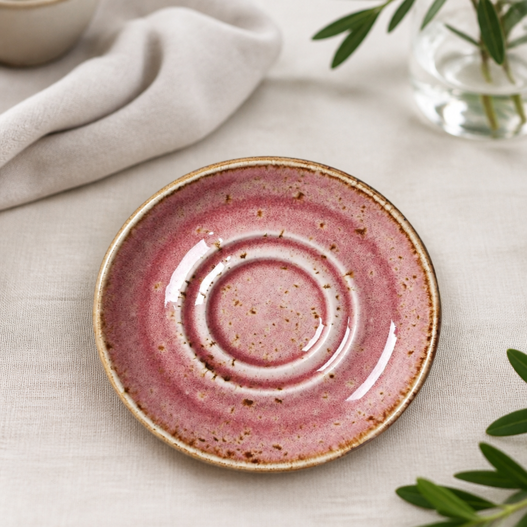 Commercial Raspberry Saucers 11.75cm Double Well 12 Pack