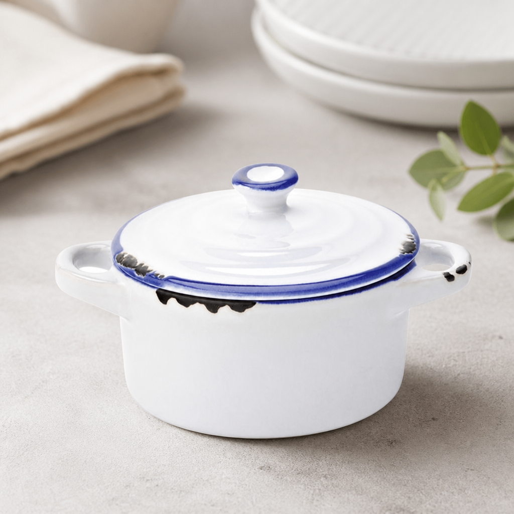 Mini Casserole Dishes Avebury Blue 105mm (12 Pack)