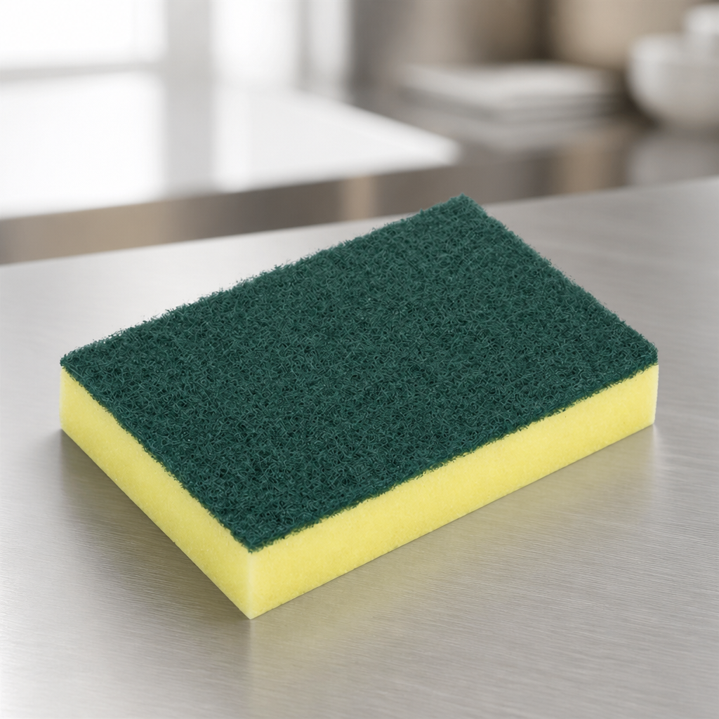 Foam Scourers 10 Pack for commercial kitchen cleaning