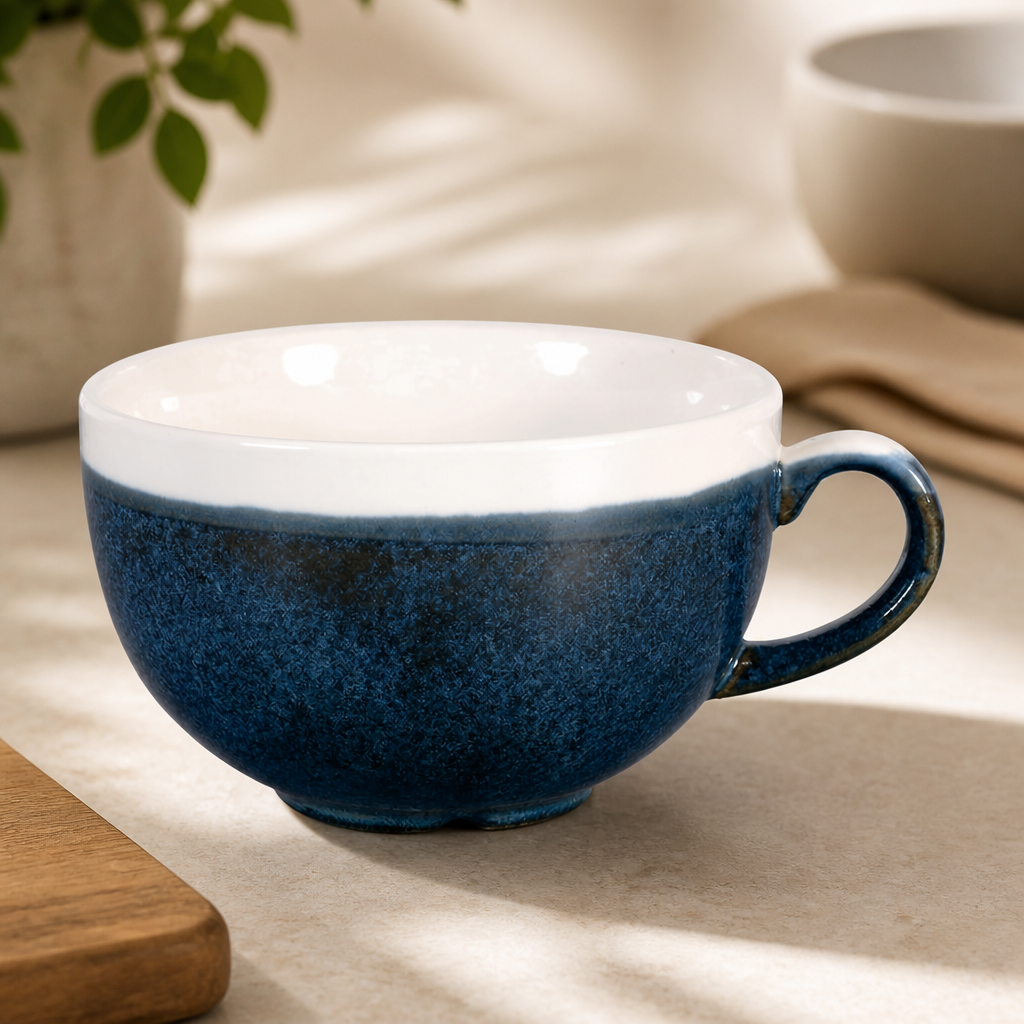 Commercial Cappuccino Cups 340ml Sapphire Blue 12 Pack