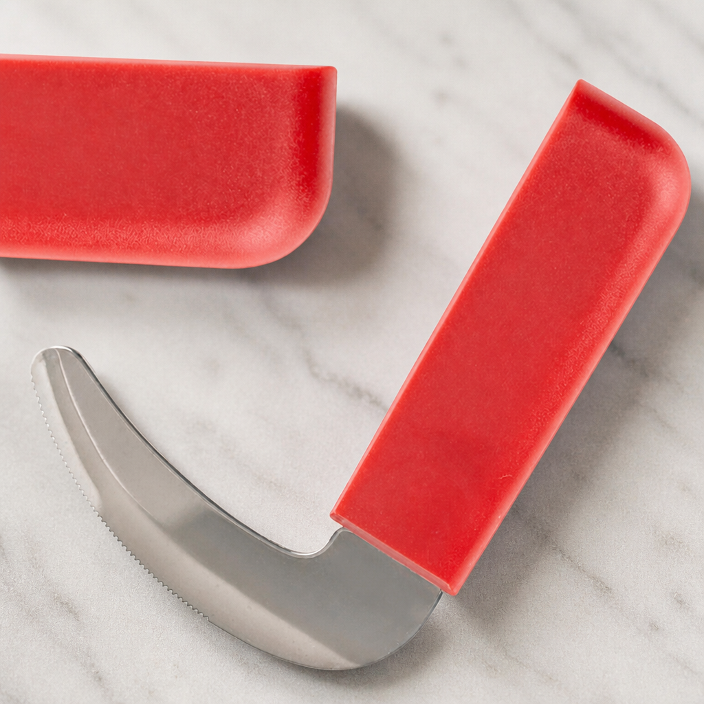 Commercial Curved Knives Red 12 Pack 18/10 Stainless Steel