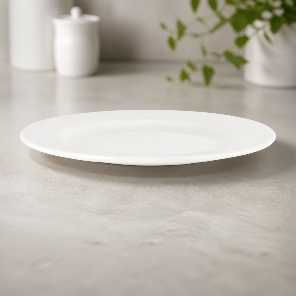 Commercial Plain Whiteware Plates 202mm - 24 Pack
