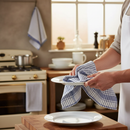 Premium Cotton Tea Towel Pack with Classic Check Pattern for Versatile Kitchen Use and Absorbency