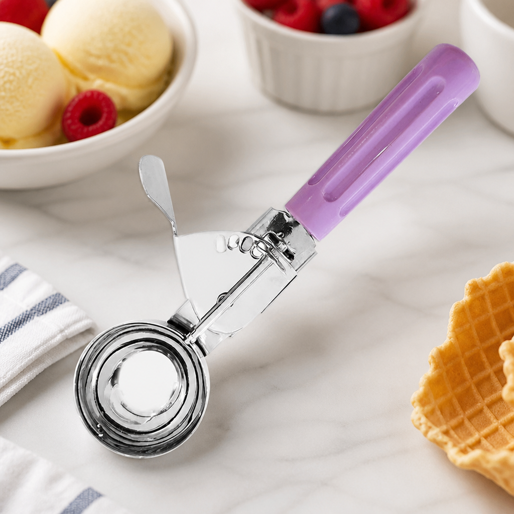 50ml Commercial Ice Cream Scoop with Purple Handle