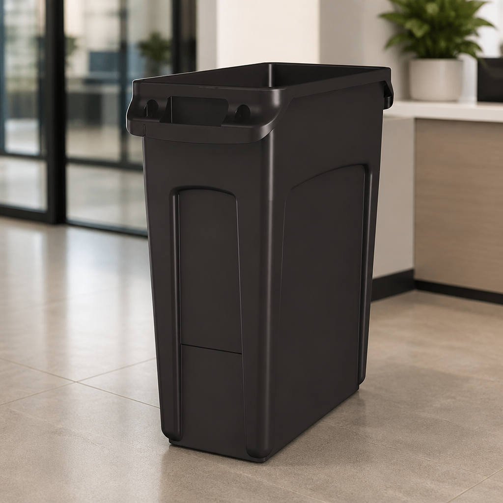 Commercial Recycling Bin 60Ltr with Venting Channels Brown