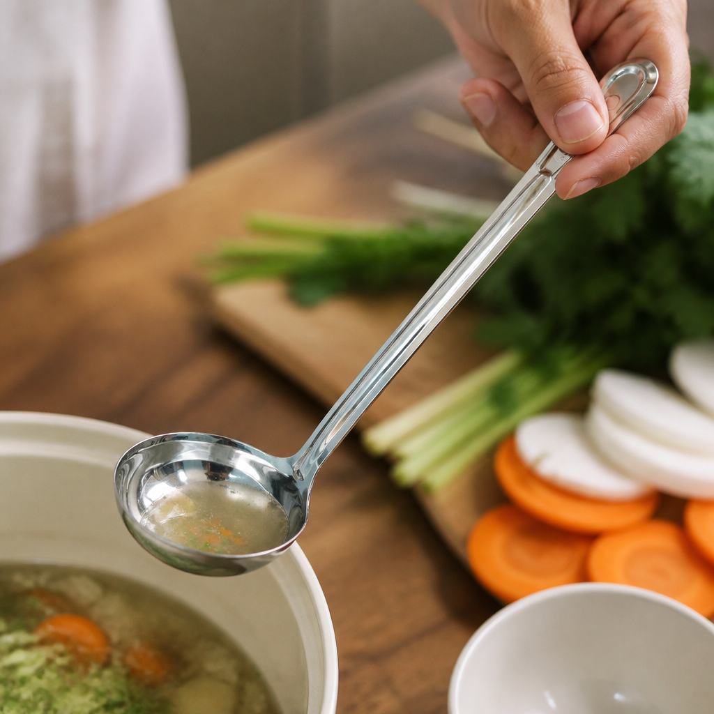Commercial Stainless Steel Ladle 120ml for kitchens