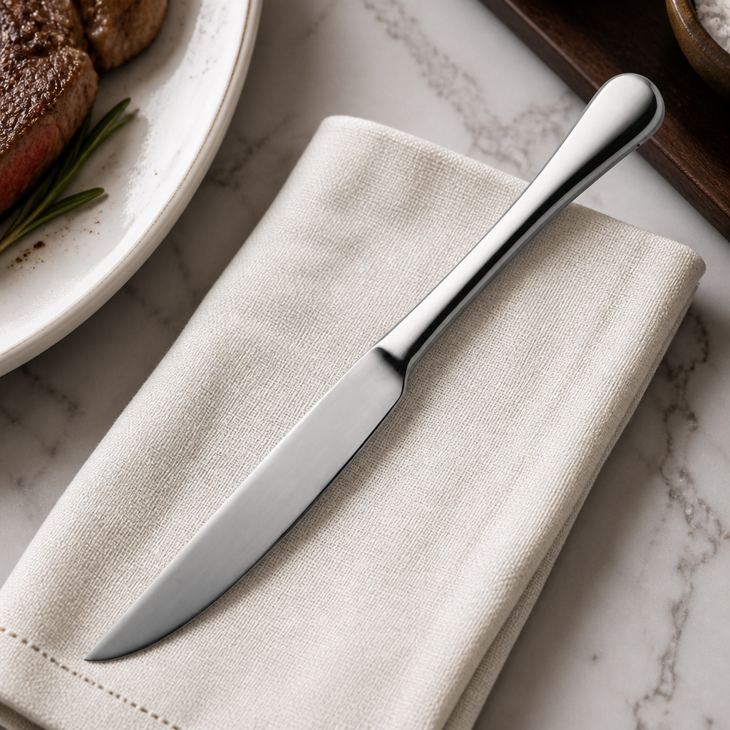 12 Pack Commercial Steak Knives with Teardrop Handle Design