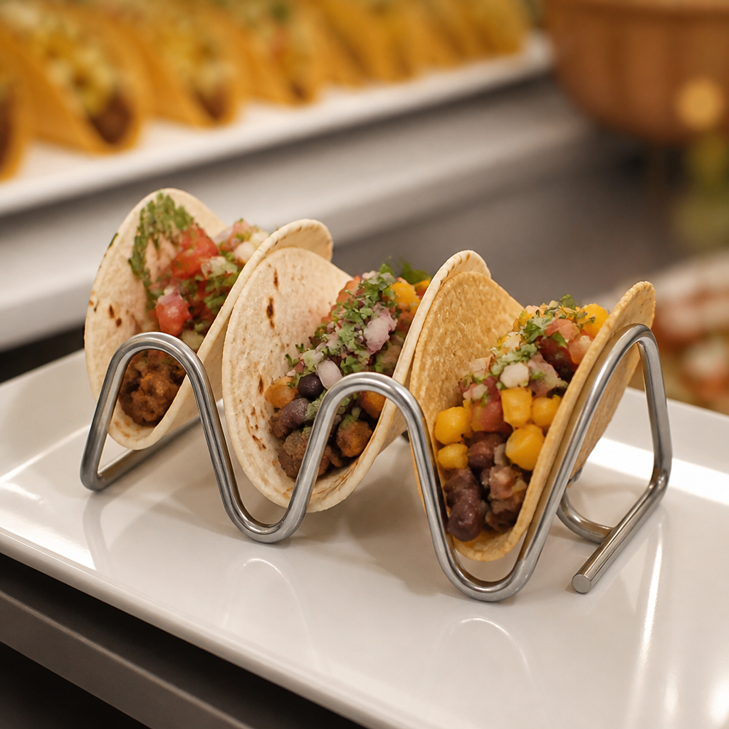 Stainless Steel 1-2 Taco Holder for commercial kitchens