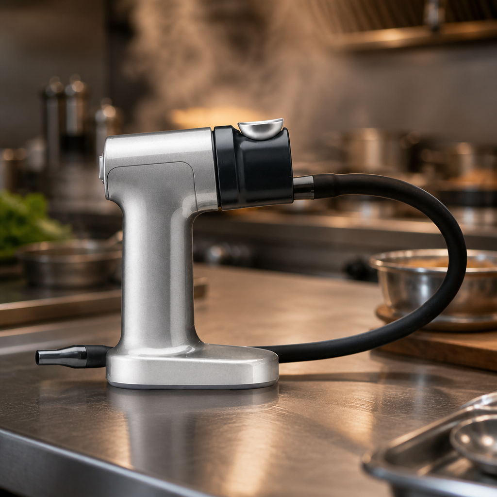 Battery Powered Commercial Food Smoker with Extender Hose