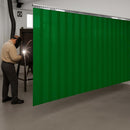 PVC Strip Curtain Hook On – Transparent Green Colour, Flexible Use