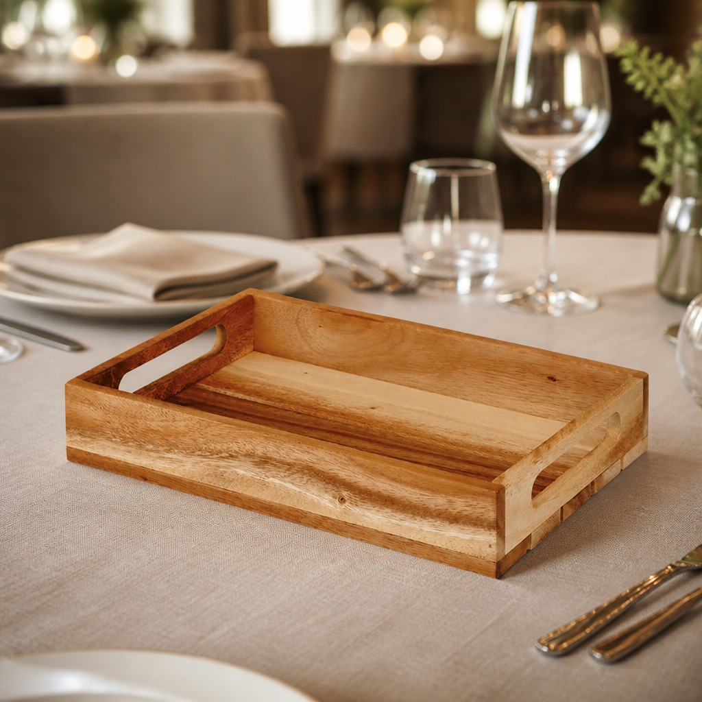Commercial Wooden Crate 300 x 200 x 48mm for catering