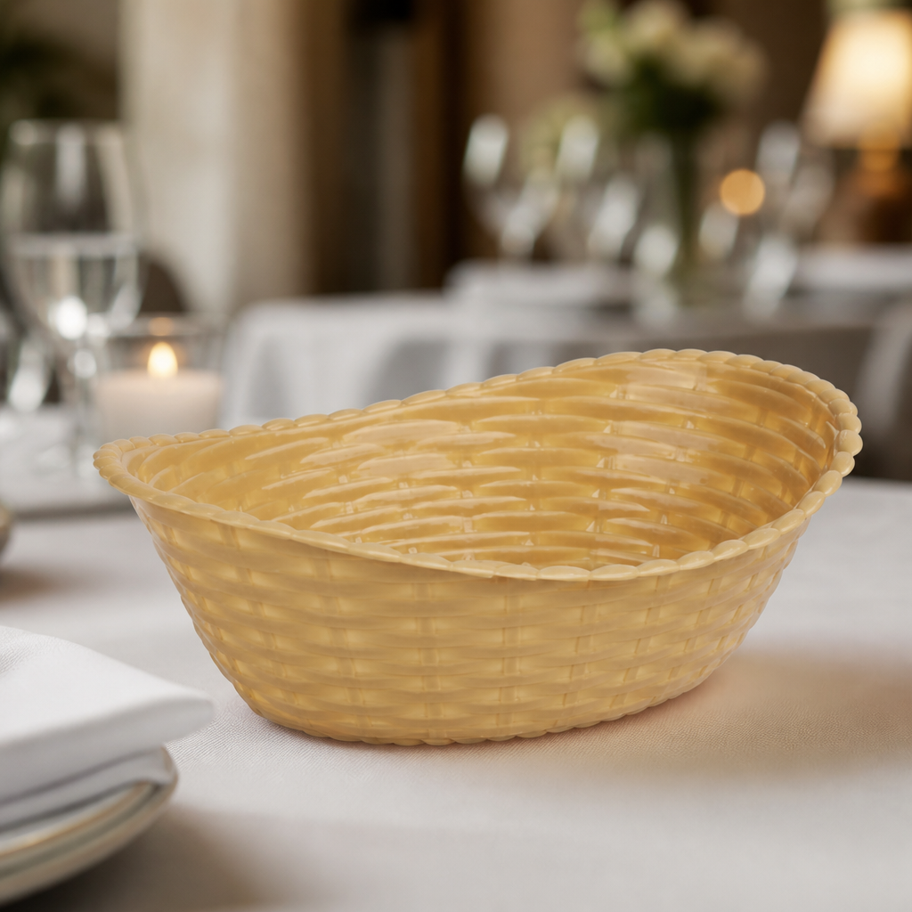 Commercial Oval Polypropylene Serving Basket 215x160mm