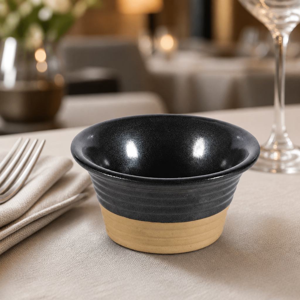 Commercial Black Igneous Stoneware Ramekins 150ml 6 Pack