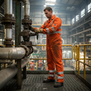 Premium High Visibility Arc Flash Coverall with Flame Resistant Fabric, Kneepad Pockets, and Reflective Tape for Maximum Safety