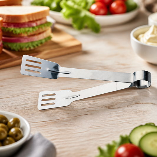 9" Commercial Sandwich Tongs - Durable Stainless Steel Grippers