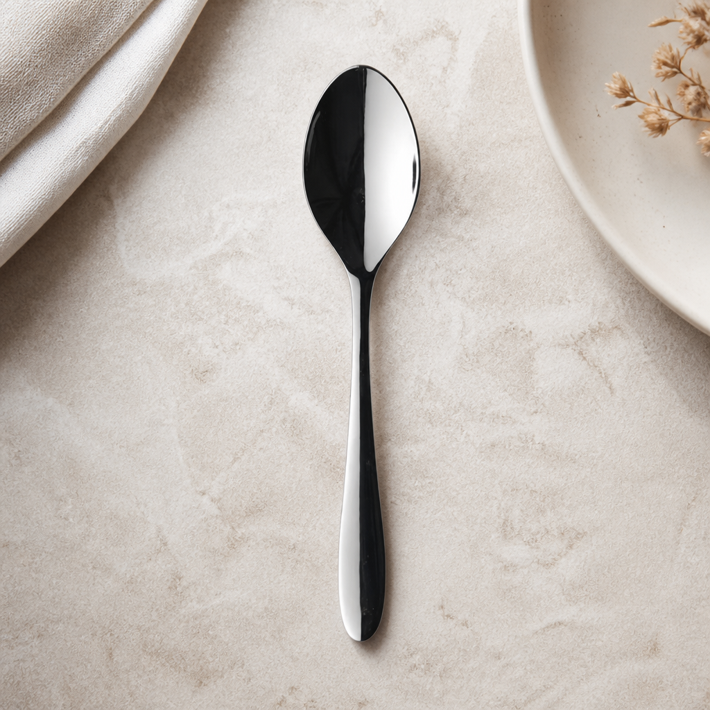 Trace pattern stainless steel dessert spoons 12 pack