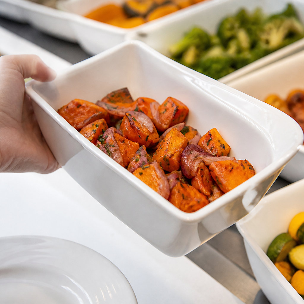Commercial Melamine Serving Dishes 230x160mm 4 Pack