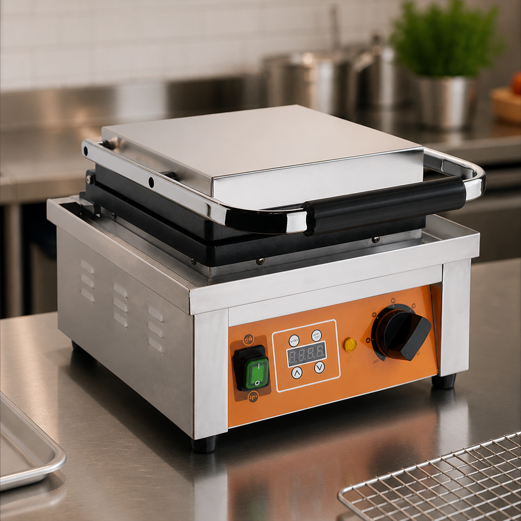 Commercial Electric Waffle Maker 160 x 100mm Cooking Area