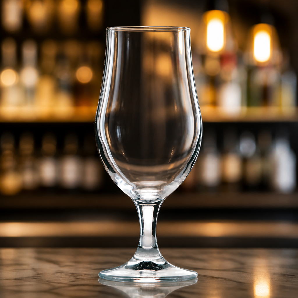 Commercial Stemmed Beer Glasses 370ml Nucleated 6 Pack