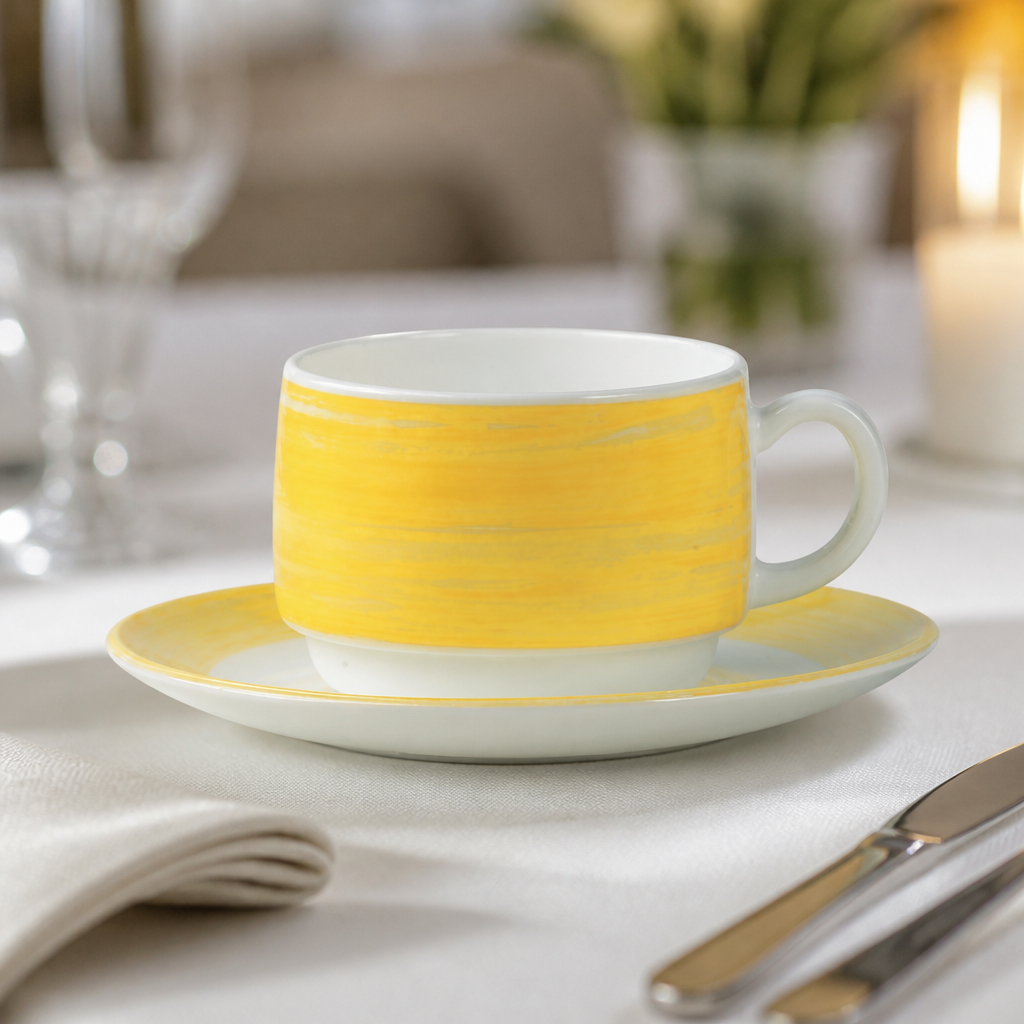 Pack of 48 Commercial Brush Cups 190ml for foodservice