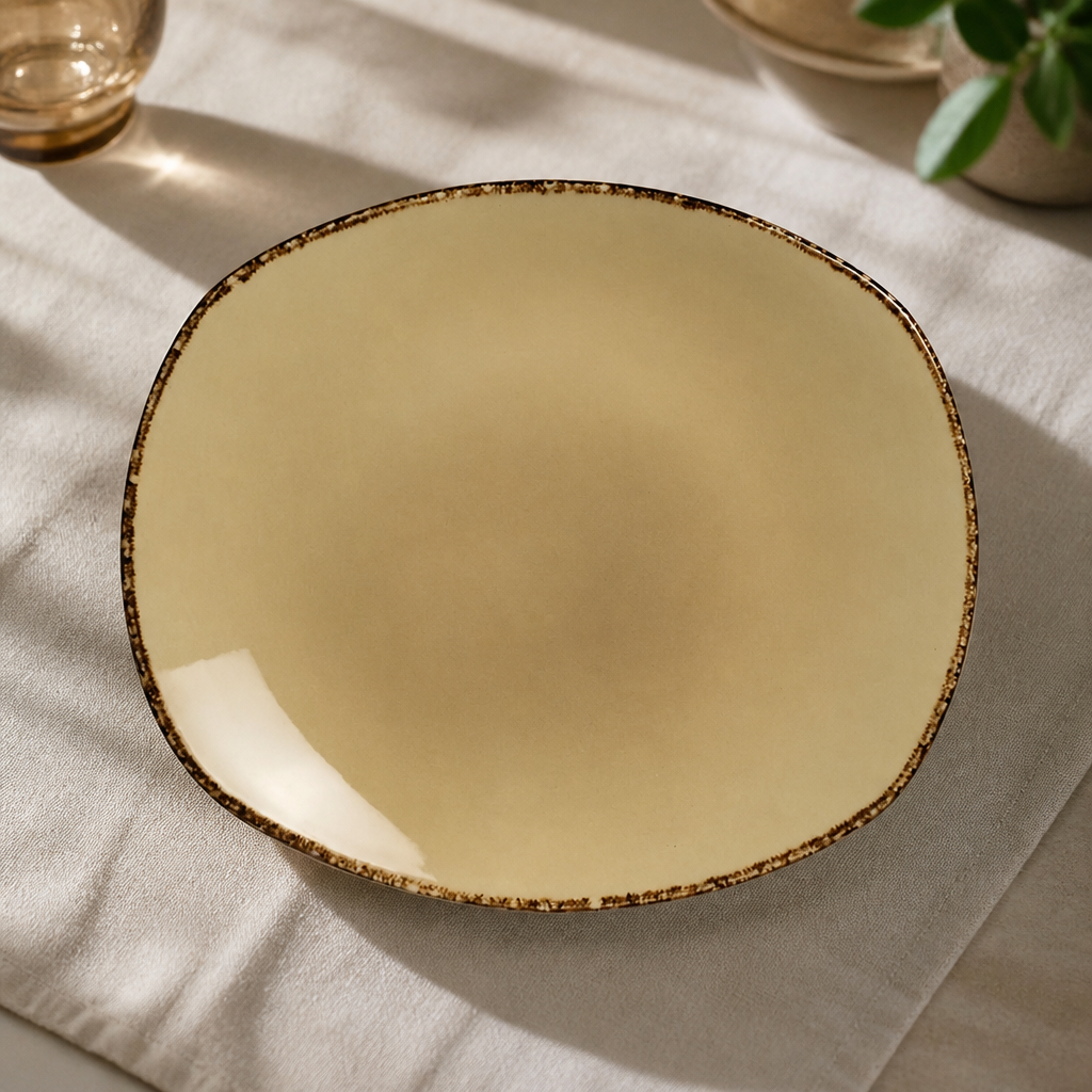 Commercial Porcelain Plates 305mm Wheat Spice 12 Pack