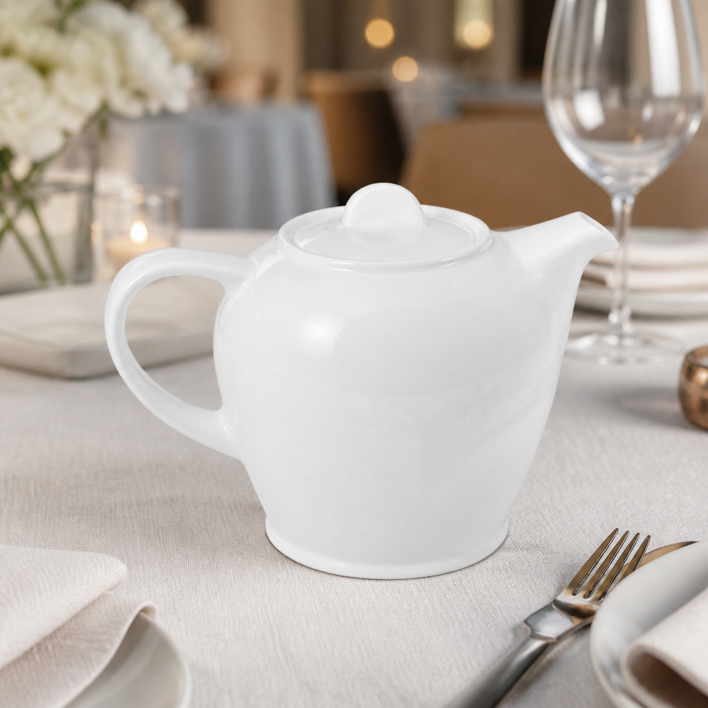 Commercial 1Ltr Fine China Coffee Pots - 6 Pack