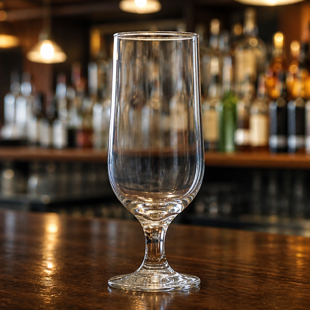 Pack of 12 commercial stemmed beer glasses 350ml 12oz