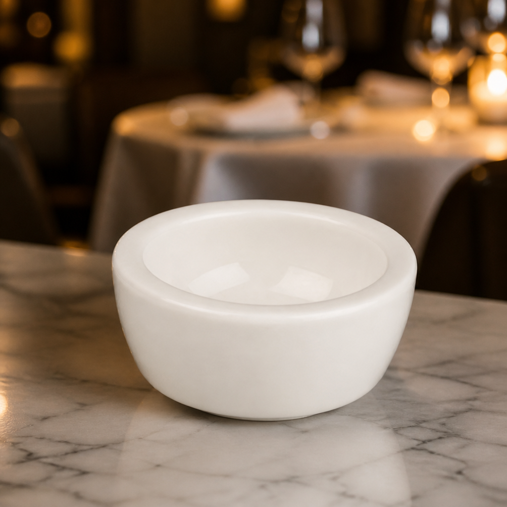 Commercial Ivory Butter Dish 56mm for cafés and restaurants