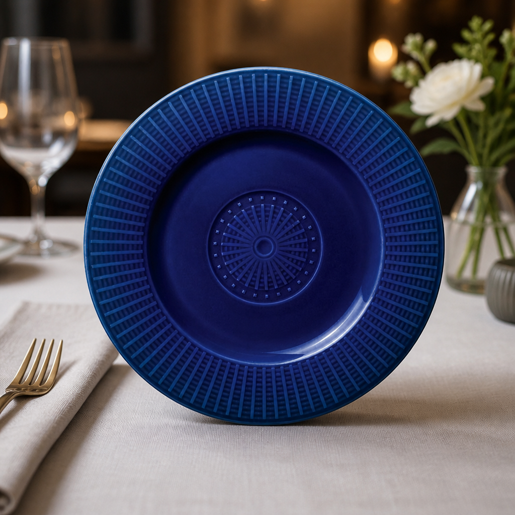 Commercial Accent Gourmet Plates Blue 185mm 12 Pack