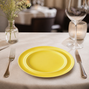 Commercial Raised Rim Melamine Plates 203mm Yellow 4 Pack
