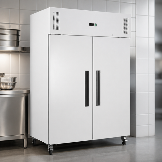 Commercial Upright Double Door Fridge 1152Ltr Efficient