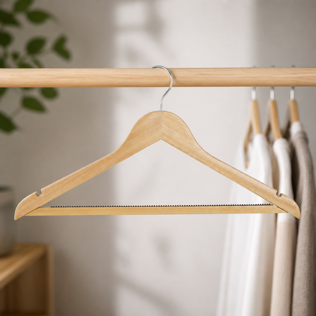 Natural Wooden Hangers (10 Pack)