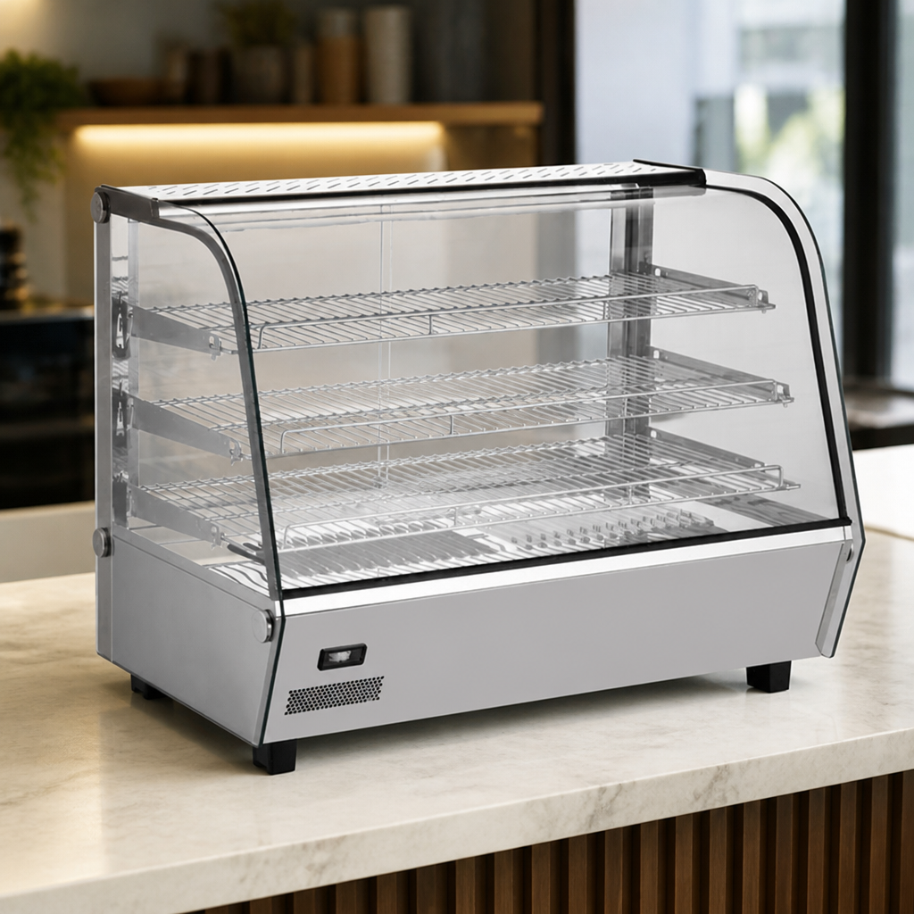 Commercial Heated Food Display 160Ltr with 3 Shelves