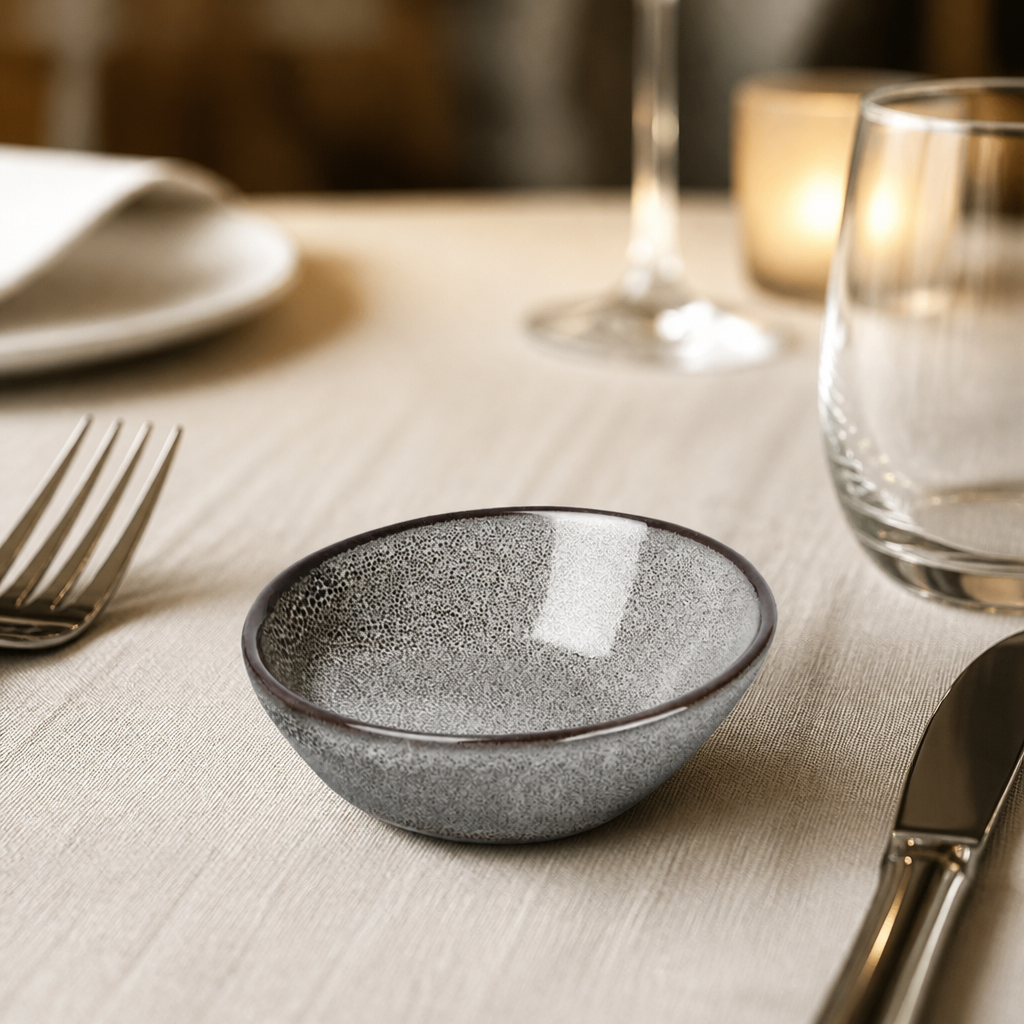 Set of 12 Commercial Mineral Dipping Dishes 80mm