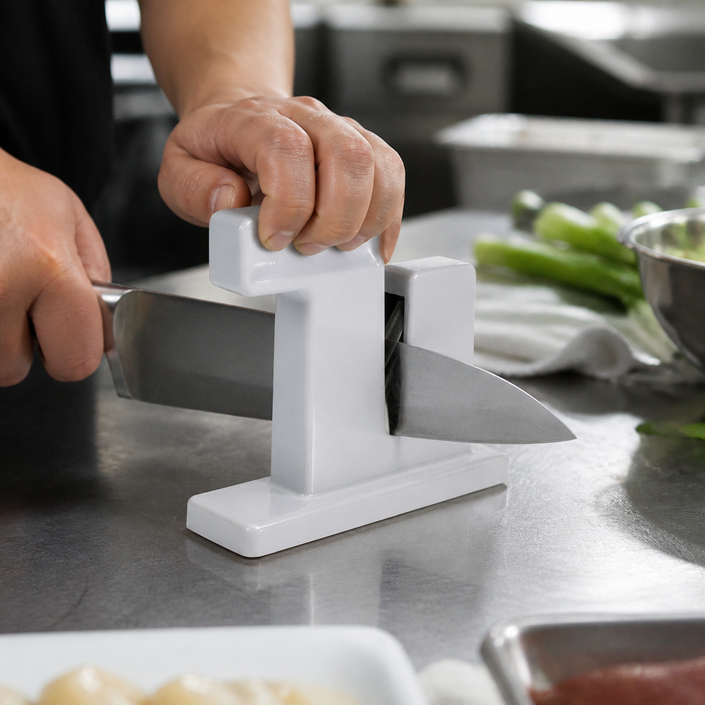 Commercial Knife Sharpener with Spring-Loaded Steels 127mm
