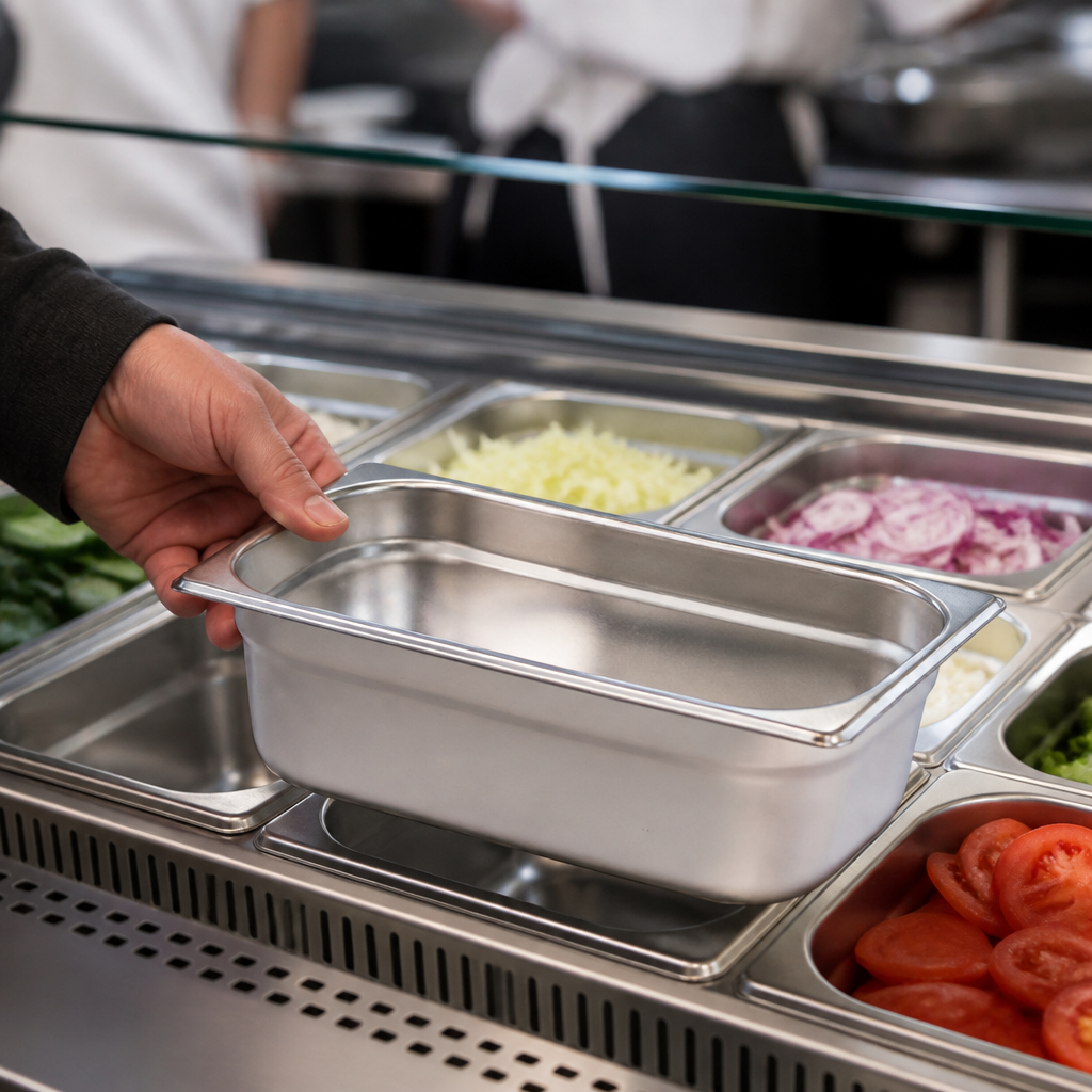 Commercial 1/4 Gastronorm Container Kit 6 Pack for Catering