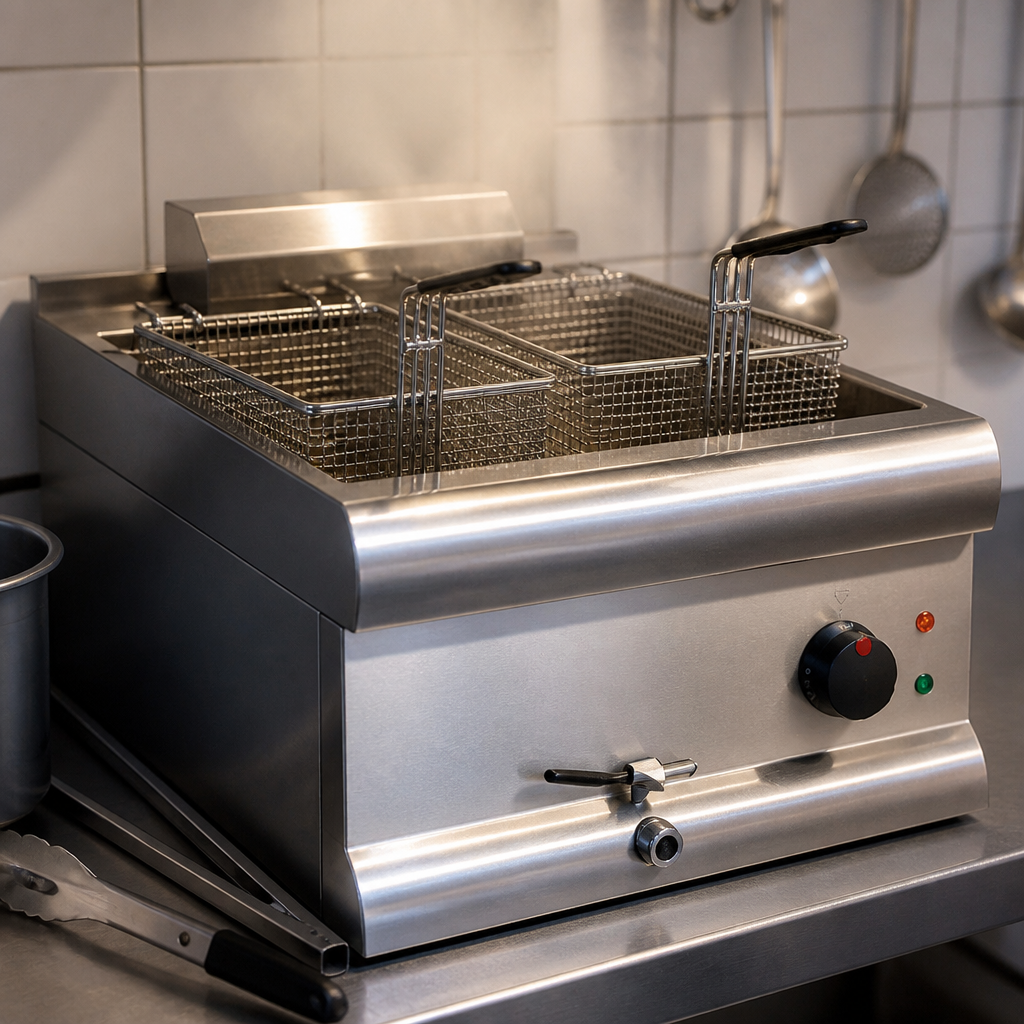 Commercial Countertop Electric Fryer with 2x 9Ltr capacity