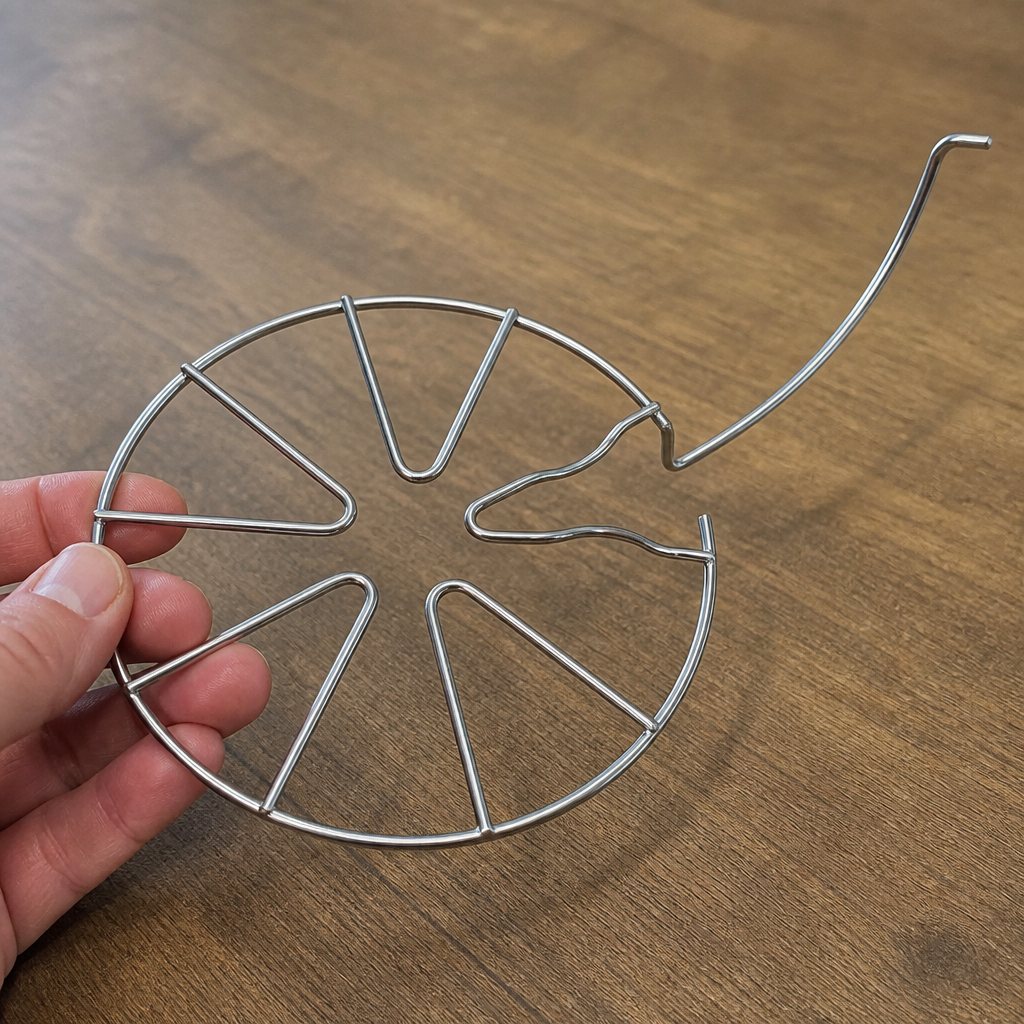 Commercial filter support with hook for coffee machines