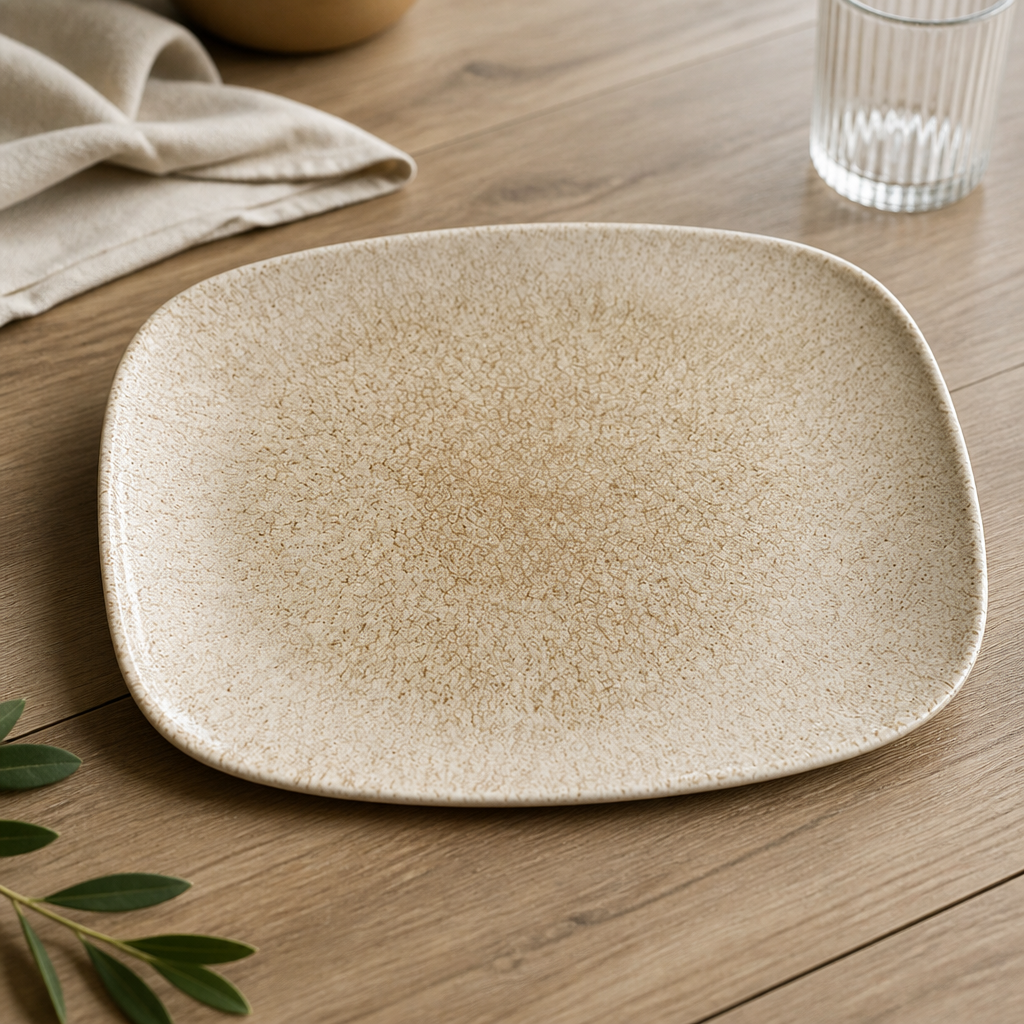 Commercial Oblong Chef Plates Agate Grey 202 x 261mm 12 Pack