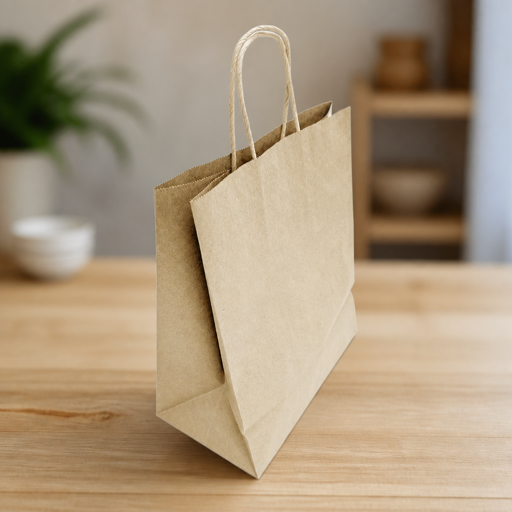 Large Recyclable Paper Bags 250 Pack for Commercial Use