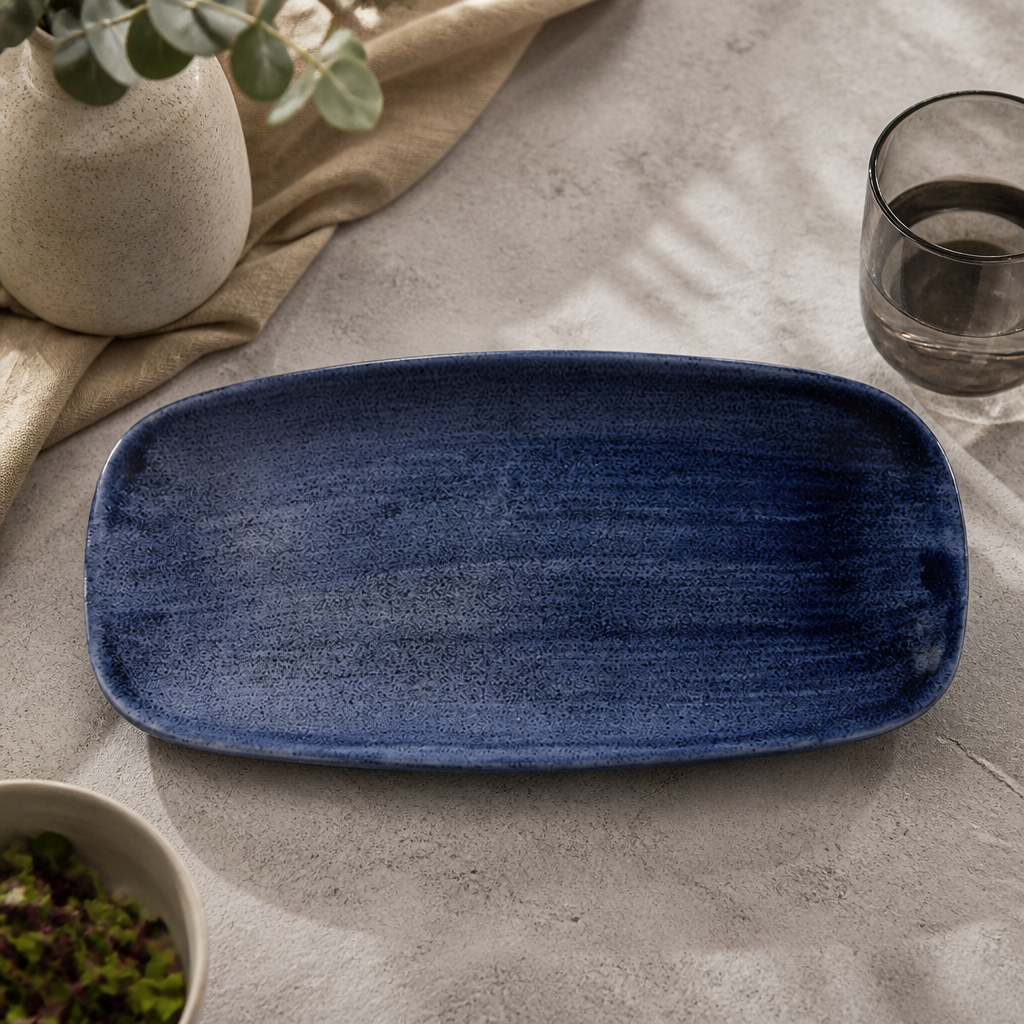 Commercial Chefs Plates Cobalt 298 x 153mm 12 Pack