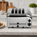 Commercial 4 Slice Stainless Steel Toaster with Timer