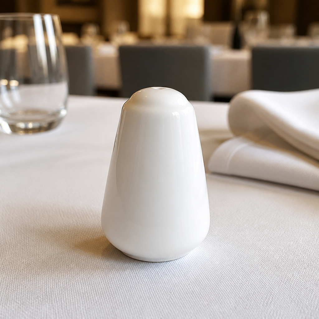 Commercial Porcelain Salt And Pepper Shakers 80mm 6 Pack