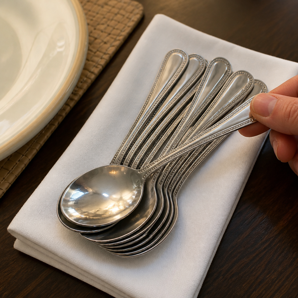Commercial Bead Soup Spoons 170mm - 12 Pack Stainless Steel